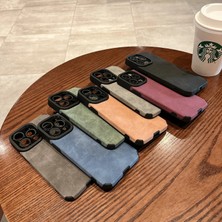 Vantelia iPhone 16 Uyumlu Pu Deri Telefon Kılıfı Siyah Kamera Korumalı Darbe Emici Mat Dokulu