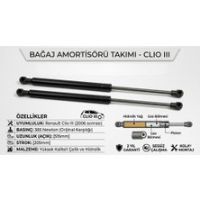 Motorx Renault Clio 3 Bagaj Amortisörü Takımı (2 Adet) - 2006-2012 Arası Tüm Modeller - 385 Newton