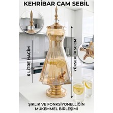 Hometarz Cam Sebil - Yağlık, Şerbetlik, Sürahi - 6 Litre, 50 Cm-3