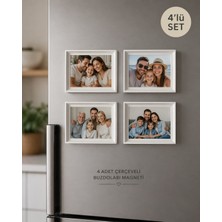 Fynbos Çerçeveli Kaliteli Resim Baskı Kişiye Özel Buzdolabı Magneti 4’lü Set 65x95 mm Dikey Yatay Kullanım Fotoğraf Çerçevesi