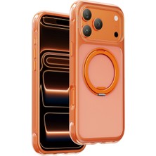 Keephone Apple iPhone 17 Pro Kılıf Monica Airbag Pro 360 Standlı Köşe Korumalı Magsafe Kapak