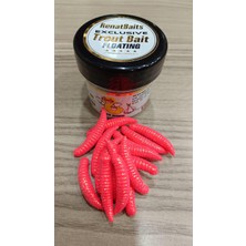 Renat Carp Renat Trout Bait Sarımsak Kokulu Silikon Kurtçuk Alabalık Yemi 15 Pcs - Kırmızı
