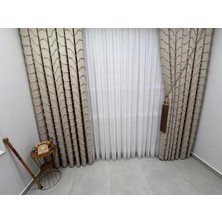 Nivemes Home Nivemeshome Yeni Sezon Gümüş Simli 3 Bantlı 1/2,5 Pileli Tül Perde Apm