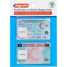 Bigpoint Kimlik ve Ehliyet Kabı Şeffaf 86X54MM 2'li Set x 50 Blister