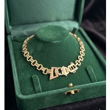 Gmn Collection Özel Seri Xuping Çift Renkli Tasma Kilitli Loop Model Kolye