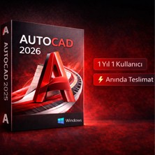 Autodesk Autocad 2026 (Windows Pc) - 1 Pc 1 Yıl Serial + Product Key (Kısıtlamasız Sürüm)