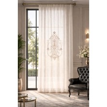 Keken Görünümlü Süzene Nakışlı Panel Perde 9145-02-392