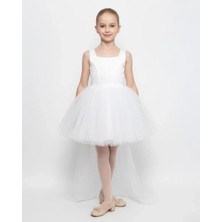 Nehirim Kids Tüllü ve Saten Kız Çocuk ve Genç Yazlık Doğum Günü Mezuniyet Balo Özel Gün Düğün Abiyesi ( 9-10-11-12 Yaş )