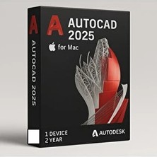 Autodesk Autocad 2025 (Mac) - 1 Mac 2 Yıl Serial + Product Key (Kısıtlamasız Sürüm)