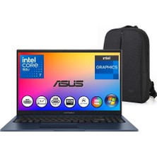 Asus vivobook X1504VA 15 Core 7 150U 40 GB 1 Tb SSD 15.6'' Fullhd Windows 11 Pro Taşınabilir Dizüstü Bilgisayar Snertech Çanta