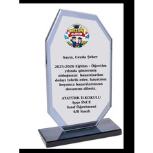 Özcan Tasarım Mezun Plaketi - Kişiye Özel Plaket - Cam Plaket - Mezuniyet Plaketi