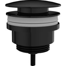 Vitra A4514939 Lavabo Yuvarlak Süzgeci, Parlak Siyah