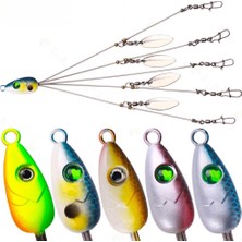 Valkyrie 5'li Alabama Rig 5 Kollu  Fırdöndülü Levrek Şemsiyesi 16.8g 22CM – Spinner Kaşıklı Sahte Yem Sistemi