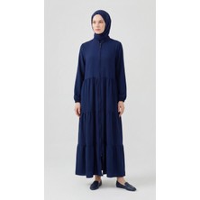 Nevayla Moda Kat Katlı Ferace - Lacivert / F0147