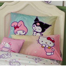 Taç Zorluteks Out Hello Kitty & Friends Desenli 2 Adet % 100 Pamuk Kumaş Yastık Kılıfı 50X70 cm