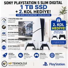 Sony Ps5 Amd Zen 2 Tabanlı 8 Çekirdekli ,slim Digital 1 Tb SSD Oyun Konsolu + 2. Dijital Kol Hediye