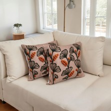 Özdağ Home Concept Minimal Kabartma Desenli Dekoratif Kırlent Kılıfı 2’li Set – Modern & Bohem Stil (45X45 Cm)