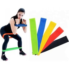 Elektronikçim Pilates Squat Aerobik Direnç Lastiği 5 Li Paket