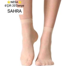 Nessa 6'çift Kadın Soket Tül Çorap -51 Sahra