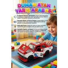 Farbu Oyuncak 3 Fonksiyonlu Duman Atan Sürtmeli Işıklı Sesli Müzikli Kapısı ve Kaputu Açılan Oyuncak Yarış Arabası