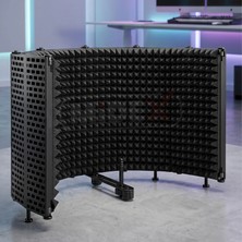Midex PF-43 Mikrofon Ses Yalıtım İzolasyon Paneli 5 Bölümlü Ayaklı (69x26 cm)