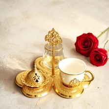 Dülger Avm Damat Kahvesi Fincan Seti - Tekli Kahve Sunum Seti - Lüks Dekoratif Hediyelik