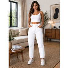 My Arja Kadın Yüksel Bel Boyfriend Denim Pantolon