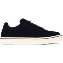Derimod Erkek Lacivert Bağcıklı Kalın Tabanlı Süet Deri Sneaker 26SFD611610