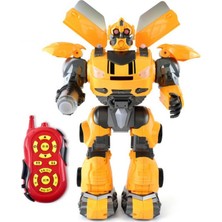 Apexma Oyuncak Uzaktan Kumandalı Full Fonksiyon Sesli Işıklı Müzikli Roket Dart Disk Atan Dev 40 cm Robot