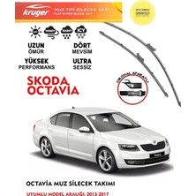 Kruger Skoda Octavia Muz Silecek Takımı 2013 Model Araca Özel (Aparatsız Direk Montaj)