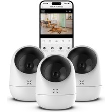 Özgürce 3'lü Iç Mekan Güvenlik Kamerası, 1080P, 3mp, Sesli, Gece Görüşlü