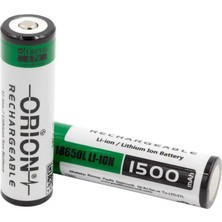 Orion 18650L 3.7V 1500 Mah  Şarj Edilebilir Pil (Başlıklı)