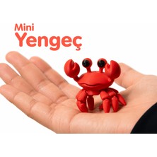 Yapı3D 🦀 Eklemli Mini Yengeç Anahtarlık – Hareketli Tasarım – Sert Plastik – Eğlenceli Aksesuar