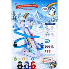Hak-İş Oyuncak Yürüyen Merdivenli Pilli Penguen Kaydırak Oyuncak