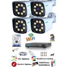 4 Kameralı 5 Mp Ultra Hd Güvenlik Kamera Seti Teico- 6145N 500