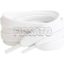 Fırsato Premium Beyaz 120 cm Yassı Spor Bağcık, 1 Çift