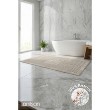 PremiumPort Yumuşak Pamuk Ayak Havlusu 60X130 Vizon, Hafif ve Dayanıklı 690 gr