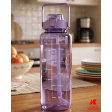 Köklü Züccaciye 1500 ml Pipetli Motivasyonel Su Matarası