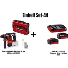 Einhell Set-44 (Einhell Professional Tp-Hd 18/22 Li Bl +4 Akülü Kırıcı Delici+Einhell 18V 2 x 4,0 Ah Pxc Twincharger Kit, Akü & Şarj Cihazı)