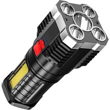 Munico 5 Led'li Güçlü Işık Veren Taşınabilir Dış Mekan Çalışma Lambası USB Şarj Edilebilir LED El Feneri