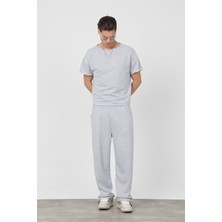 Gothamvibes Erkek Blank Boxy Gri T-Shirt