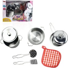 isiltikidsmoda ATF-1818-A 8 Parça Çeli̇k Tencere Tava Set