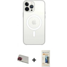 Marsilyan™- iPhone 13 Pro Max Kılıf Ahenk Yansıma Prime - Siyah 6d Mat Seramik Hayalet Nano Ekran Koruyucu + Kırmızı Rainbow Kamera Lens Koruma Cam