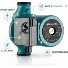 HAS - TEC UPA25-8/180 Sıcak Su Sirkülasyon Pompası | 220V 3 Kademeli Devir Daim Kalorifer Pompası | Kombi, Yerden Isıtma ve Merkezi Isıtma Sistemleri Için Profesyonel Çözüm