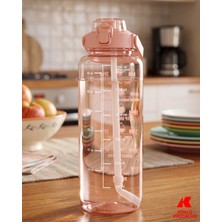 Köklü Züccaciye 1500 ml Pipetli Motivasyonel Su Matarası