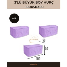 AY Home  Çeyizlik  Büyük  Boy Yorgan DÖŞEK YASTIK HURCU  100 X 50  CM  EBATINDA  Fermuarli  Tela   Kumaş Lıla   Renk Mega  Boy   Hurç  Yıkanabilinir  Katlanabilinir   Çok  Amaçlı  Hurç