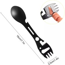 Munico Spork Açık Hava Aleti Kaşık Çok Amaçlı Alet 11'i 1 Arada Hayatta Kalma Günlük Kullanım Açacak