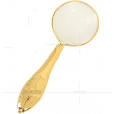 Özgürce Şık Altın Renkli 5x 45MM Işlemeli Büyüteç, Zarif ve Özel Tasarım