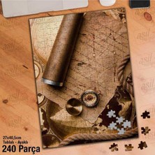 Özgürce Asil Hobi Harita Dürbün Gemici Pusula Gezi Yapboz Ayak Destekli Puzzle