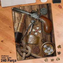 Özgürce Çeşitli Hobi ve Spor Malzemeleri Seti, Gemi Pusulası, Dürbün, Halat, Yapboz, Ayak Destekli Puzzle